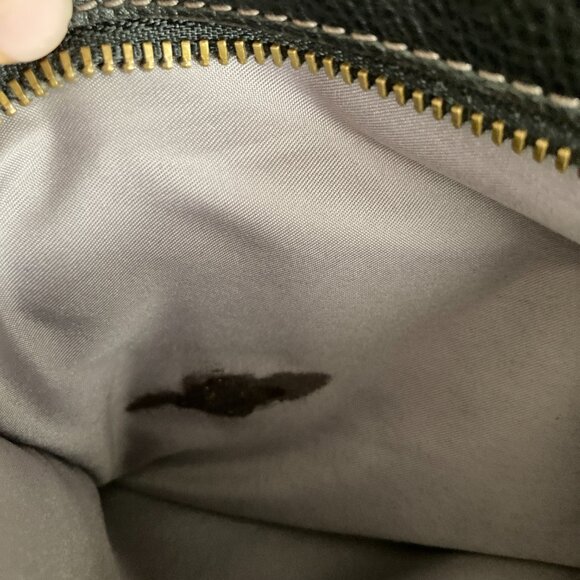 Fossil Leather Crossbody Purse Black Adjustable Strap Classic Minimalist Travel - Picture 11 of 15